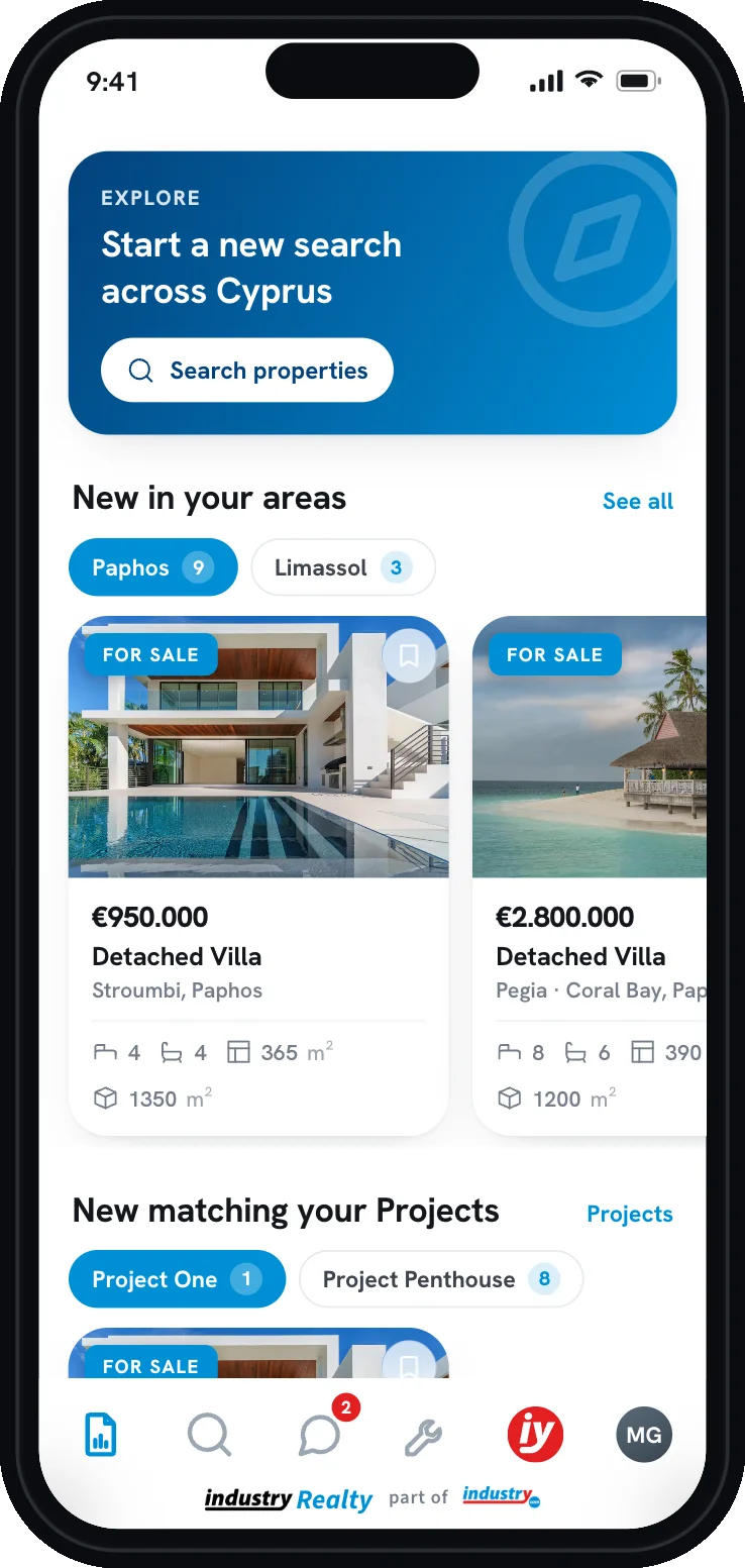 Realty for buyers — your areas, your matches